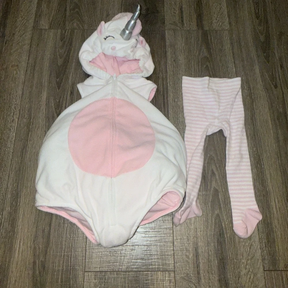 Carter's Unicorn Halloween Costume Zip Up Bubble Body Baby 18 Months Comfy EUC - Picture 1 of 6